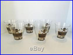 VERY RARE George Briard Name Your Poison set Of Six (6) Vintage Barware Glasses