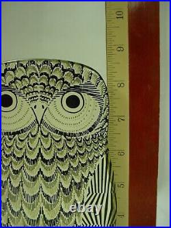 VINTAGE ABRAHAM PALATNIK LUCITE OWL MID CENTURY MODERN BRAZIL 22cm