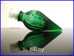 VINTAGE Green ROSSINI Glass Genie Bottle EMPOLI ITALY Retro Mid Century
