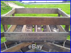 VINTAGE INDUSTRIAL ANTIQUE RETRO DUTCH FRENCH WOODEN LAGER BEER CRATE BEER2 +