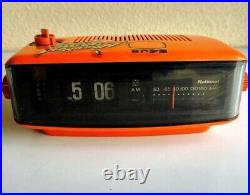 VINTAGE National Flip Clock Radio RC-1001 Retro Mid-Century AM/FM From Japan