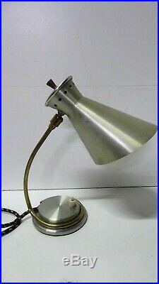 VINTAGE RETRO 1960s MID CENTURY ANODISED DESK TABLE LAMP