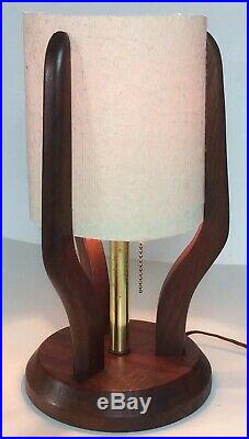 VINTAGE RETRO DANISH MID-CENTURY ATOMIC Eames ERA Teak Wood TABLE LAMP