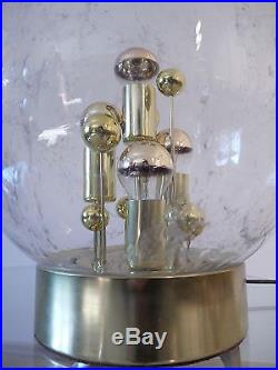 VINTAGE RETRO MID CENTURY 60s 70s DORIA BUBBLE GLASS GLOBE TABLE LAMP SPACE AGE