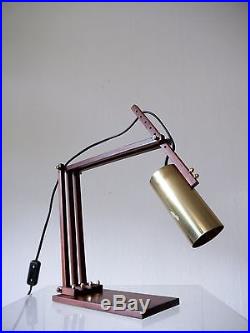 VINTAGE RETRO MID CENTURY 60s 70s MODERNIST PROTOTYPE WORK SPACE TABLE DESK LAMP