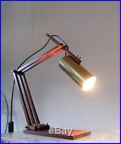 VINTAGE RETRO MID CENTURY 60s 70s MODERNIST PROTOTYPE WORK SPACE TABLE DESK LAMP