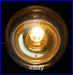 VINTAGE RETRO MODERNIST MID CENTURY 60's BUBBLE GLASS FLUSH MOUNT CEILING LIGHT