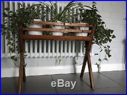 VINTAGE planter plant trough stand retro 1970's 1960's mid century wood wooden