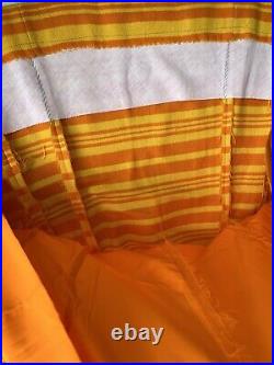 VTG 1960's Bardley Wool Orange Yellow Stripes Coat MCM Mod Glam EXCELLENT size M