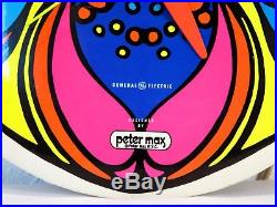 VTG 1969 PETER MAX 8504 Daisy Reflection WALL CLOCK Retro POP ART Mid Century