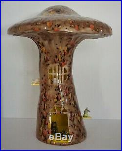 VTG Arnel's Mushroom Lamp Woodland RARE Sculpture Ceramic Animals Mid Century