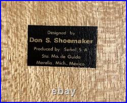 VTG Don Shoemaker Exotic Woods Inlaid Tray MCM Mid Century Modern Labeled