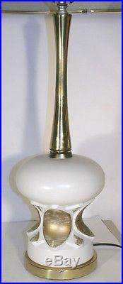 VTG LAMP PAIR REVOLV-A-LITE MID CENTURY MODERN FIBERGLASS SHADE RETRO 50s 60s