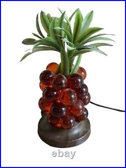 VTG Mid Century 1960's Era Pineapple / Grape Cluster Tiki Bar Light WORKS