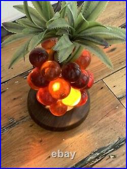 VTG Mid Century 1960's Era Pineapple / Grape Cluster Tiki Bar Light WORKS