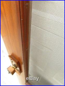 VTG Mid Century CUSTOM MADE WALNUT SCREEN DOOR for HOUSE EXTERIOR Retro Hardware