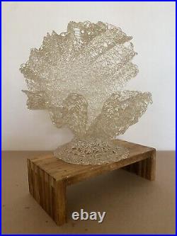 VTG Mid-Century MCM Spaghetti Lucite Clam Shell Sculpture space age Objet D'art