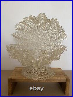 VTG Mid-Century MCM Spaghetti Lucite Clam Shell Sculpture space age Objet D'art