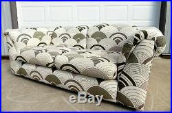 VTG Mid Century MOD LOVESEAT SOFA Retro Couch SPACE AGE Panton Heels FABRIC ART
