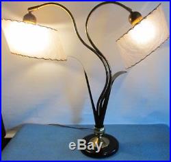 VTG Mid Century Modern Era Majestic Z Boomerang Table Lamp Retro 2 lights 1960