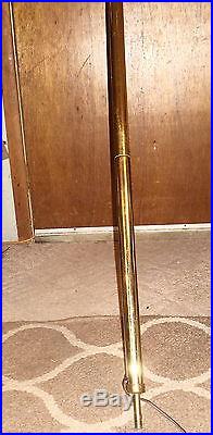 VTG RARE Retro Mid-Century Floor Pole Tension Lamp Metal Wood SHABBY 103