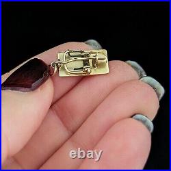Vintage 14k Yellow Gold Articulated Mouse Trap Charm Sets Mid Century Retro Gift