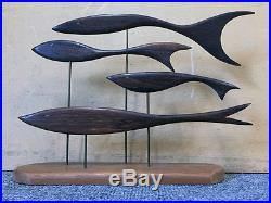 Vintage 1950s-1960s Mid Century Modern TEAK FISH Decorative Sculpture Danish
