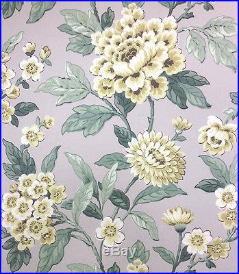 Vintage 1950s Floral Wallpaper Retro Mid-Century Shabby Chic