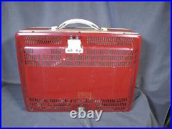 Vintage 1956 Modern Design, Red and Gold RCA Portable Television, Model 170P063