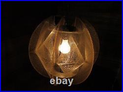Vintage 1960-70's Mid Century Modern MCM Lucite String Sphere Hanging Lamp
