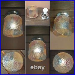 Vintage 1960's-1970's Retro Mid Century Glass Ceiling Light Fixture 2 Available