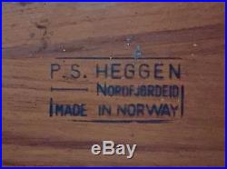 Vintage 1960's Mid-Century Danish Modern P. S. Heggen NORWAY Waste Paper Basket
