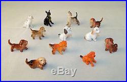 Vintage 1960's Minature Plastic Dog Charms Set of 12
