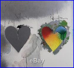 Vintage 1970 JIM DINE Eight Hearts Screenprint Pop Art Lithograph Print, NR