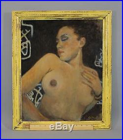 Vintage 1970s Authentic Roy Collins, Young Nude Asian Woman Oil Painting, NR