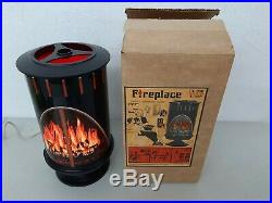 Vintage 1973 Fireplace Motion Lamp Bright Co. Super Clean With Original Box UP