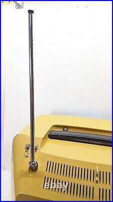 Vintage 1976 Mustard Yellow 9 RCA TV Solid State Retro Gaming Mid Century Mod