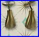 Vintage 2 Mid Century Atomic Cone Gold Sconce Ball Joint Adjustable Wall Lights