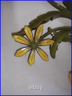 Vintage 3D Flower Wall Art Decor Syroco Inc Made USA MCM Retro Mid Century HTF