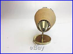 Vintage 60s MID CENTURY MODERN CONE LAMP gold beige sconce retro danish light