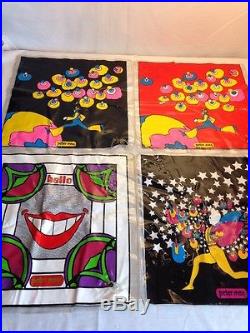 Vintage 60s Psychedelic Peter Max Inflatable Vinyl Pillow Lot