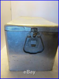Vintage 7 UP Cronstroms Ice Chest Cooler Alcoa Aluminum Mid-century Retro 1950s
