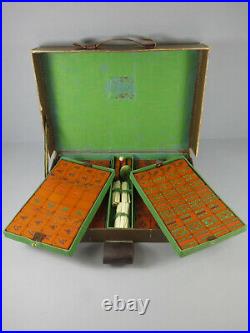 Vintage Art Deco Wafer Back Catalin Apple Juice Bakelite Mahjong Mah Jongg Set