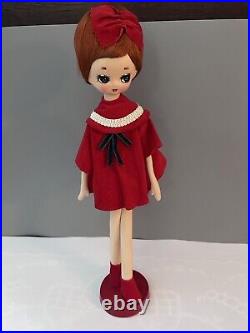 Vintage BIG EYES Audrey Hepburn BRADLEY DOLL Made in Japan 1960s RARE