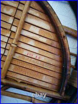Vintage Bamboo Retro Tiki Boho Rattan Wicker Cane wall Shelving Unit Mid Century