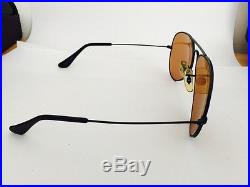 Vintage Bausch and Lomb Ray-Ban large metal mat black CHROMAX preowned