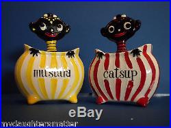 Vintage Black Americana Mustard Catsup Condiment Set Holt Howard Book page 68