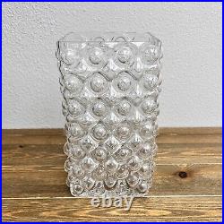 Vintage Blown Bubble Art Glass Vessel Mid Century Modern Vase