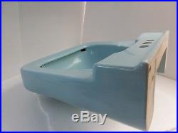 Vintage Blue Bathroom Ceramic Sink Retro Classic Color 74 Mid Century Modern
