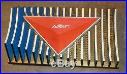 Vintage Bowling AMF magic triangle light up sign bowl retro Mid Century light up